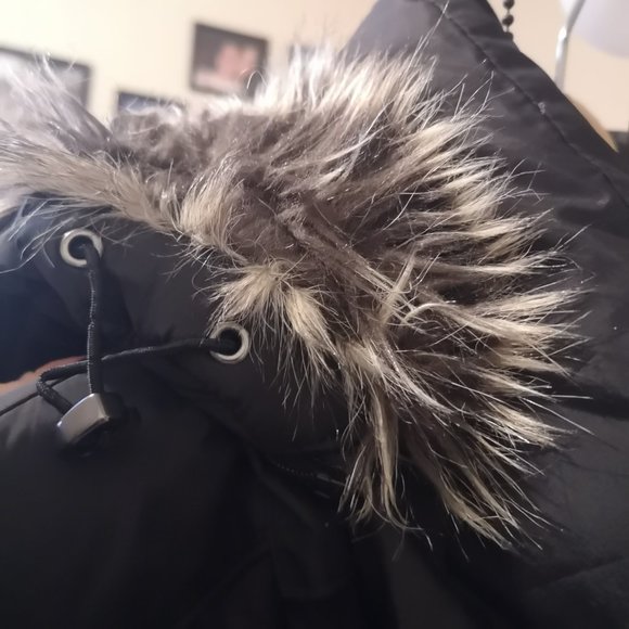 Jones New York black woman's winter coat with detachable hood - Picture 10 of 15